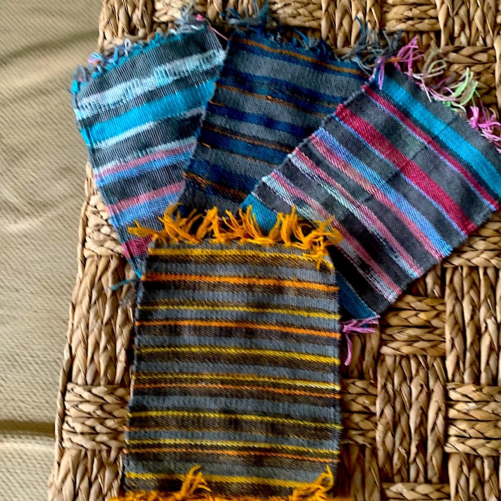 Mini place mats. Hand woven.